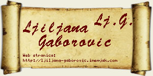 Ljiljana Gaborović vizit kartica